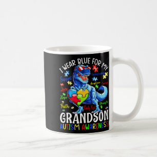 Caneca De Café Eu Uso Azul Para Meu Neto Au Conscientização Dinos