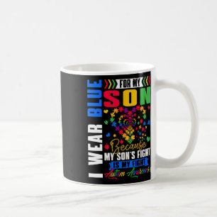 Caneca De Café Eu Uso Azul Pelo Meu Filho Dia de Conscientização 