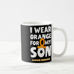 Caneca De Café Eu Uso Laranja Pelo Meu Filho Leucemia Câncer no S
