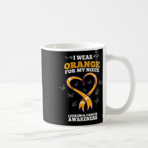 Caneca De Café Eu Uso Laranja Sobrinha Leucemia Câncer Conscienti