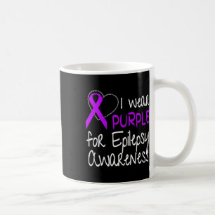 Caneca De Café Eu Uso Lilás Para Laço de Conscientização da Epile
