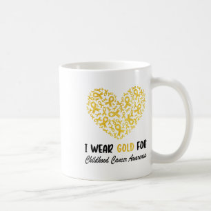 Caneca De Café Eu Uso Ouro Para Consciencialização do Cancro Infa