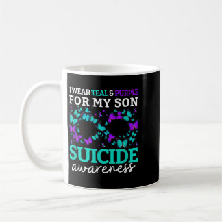 Caneca De Café Eu Uso Roxo E Azul Turquesa Pelo Meu Filho Prevenç
