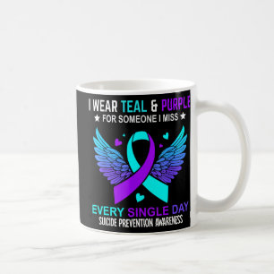 Caneca De Café Eu Uso Verde-azulado & Roxo Por Alguém Que Eu