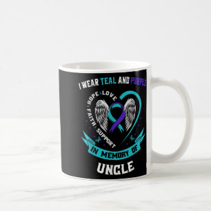 Caneca De Café Eu Uso Verde Turquesa E Roxo Pelo Meu Tio Conscien