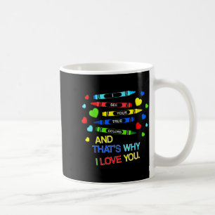 Caneca De Café Eu Vejo Suas Cores Verdadeiras Mês Mundial de Cons