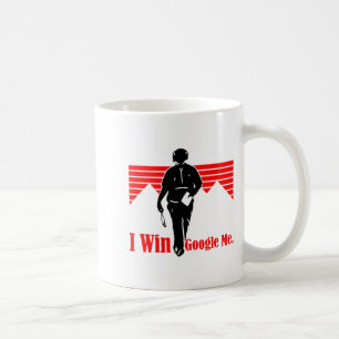Caneca De Café Eu Vencio Camiseta Silhueta Retro Motivacional Goo