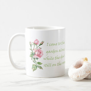 Caneca De Café Eu venho ao Jardim sozinho Citação Jardinagem