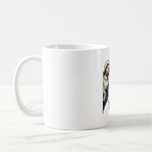 Caneca De Café Eu Vi Aquele Jesus Engraçado Espiando Design de Ca