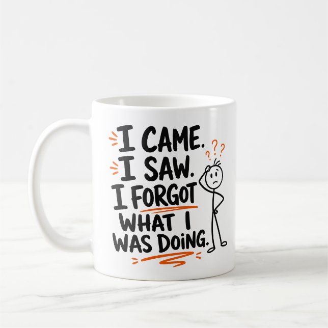 Caneca De Café Eu vim, eu vi, eu esqueci (Esquerda)