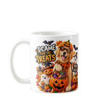 Eu Vim pelos Petiscos Funny Halloween Cachorro
