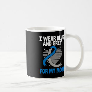 Caneca De Café Eu Visto Azul E Cinza Para Minha Mãe Diabetes Tipo