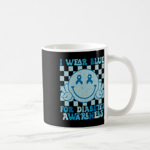 Caneca De Café Eu Visto Azul Para A Consciência Da Diabetes Mês S