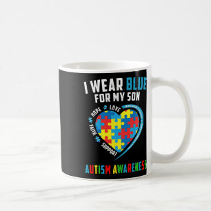 Caneca De Café Eu Visto Azul Para Meu Filho Autismo Dia da Consci