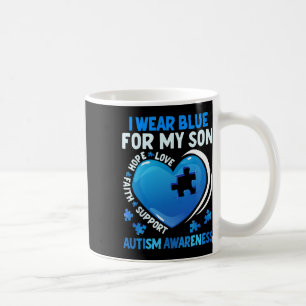 Caneca De Café Eu Visto Azul Para Meu Filho Autismo Dia da Consci