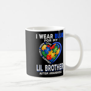 Caneca De Café Eu Visto Azul Para Meu Irmão Idiota Autismo Mo