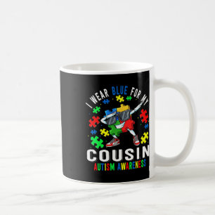 Caneca De Café Eu Visto Azul Para Meu Primo Autismo Dia de Consci