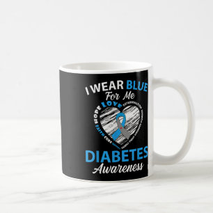 Caneca De Café Eu Visto Azul Para Mim Mês De Consciência Da Diabe