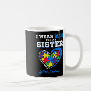 Caneca De Café Eu Visto Azul Para Minha Irmã Conscientista Autism
