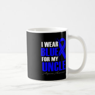 Caneca De Café Eu Visto Azul Para Minha Pena De Tio Alopecia