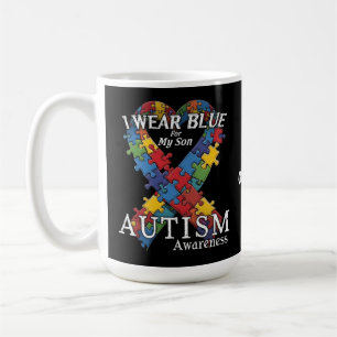 Caneca De Café Eu Visto Azul para o Apoio à Consciência do Autism