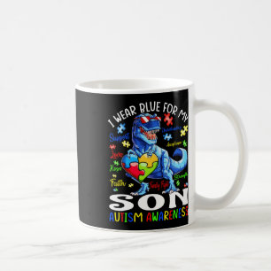 Caneca De Café Eu Visto Azul Para O Meu Filho Autismo Sensibiliza