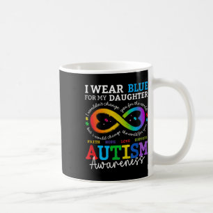 Caneca De Café Eu Visto Blues Para Minha Filha Autismo Consciênci
