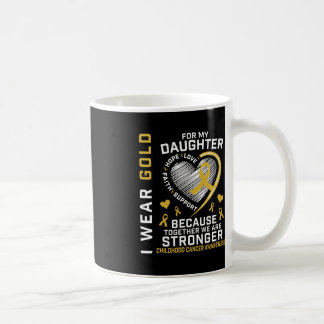 Caneca De Café Eu Visto Dourado Para A Minha Filha Cancer Paren