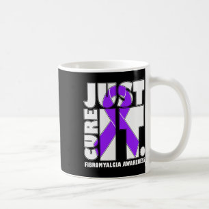 Caneca De Café Eu Visto Fibromialgia Roxa de Fita Consciência
