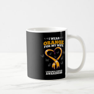 Caneca De Café Eu Visto Laranja Esposa Leucemia Cancer Sensibiliz