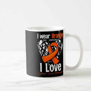 Caneca De Café Eu Visto Laranja Para Alguém Que Eu Amo - Cancer D