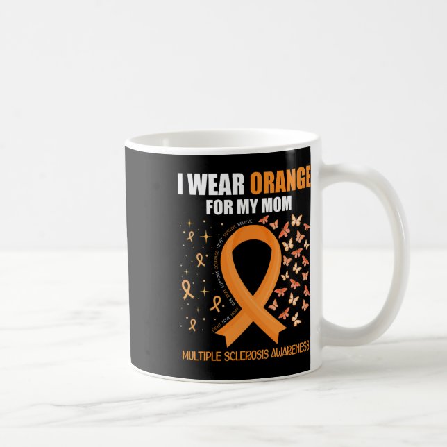Caneca De Café Eu Visto Laranja Para Minha Mãe Esclerose Múltipla (Direita)
