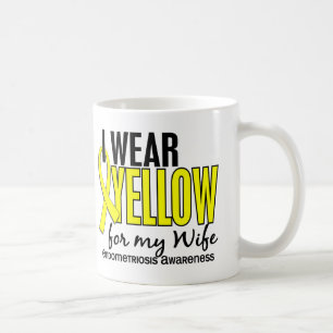 Caneca De Café Eu visto o amarelo para minha endometriose da