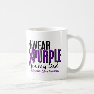 Caneca De Café Eu visto o roxo para meu câncer de pâncreas do p