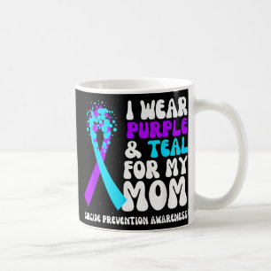 Caneca De Café Eu Visto Púrpura & Teal Para A Prevenção Do Su