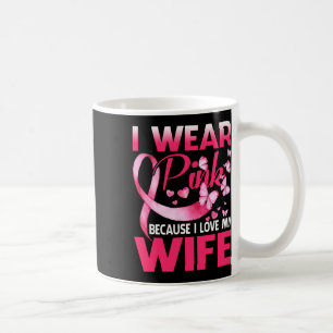 Caneca De Café Eu Visto Rosa Para Minha Mulher Sensibilização Par