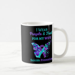 Caneca De Café Eu Visto Roxo E Teal Para A Minha Esposa.