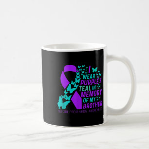 Caneca De Café Eu Visto Roxo E Teal Para O Meu Irmão Suicídio Ant