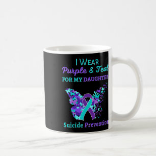 Caneca De Café Eu Visto Roxo E Teto Pela Minha Filha Suicida Ante