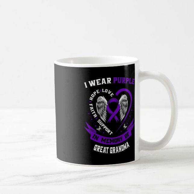 Caneca De Café Eu Visto Roxo Em Memória Da Epilepsia Da Avó Excel (Direita)