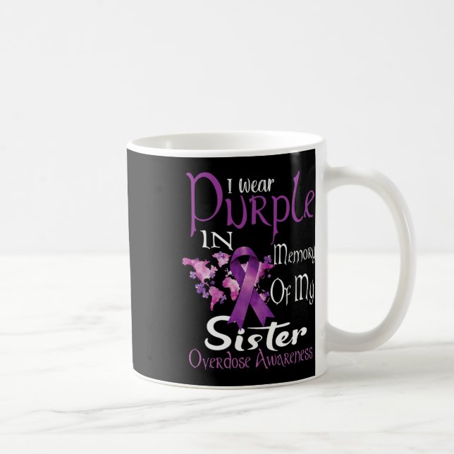 Caneca De Café Eu Visto Roxo Em Memória Da Sobredosagem Da Minha  (Direita)