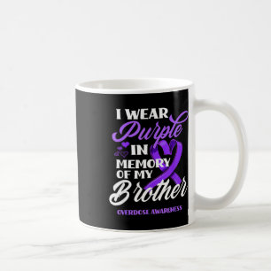 Caneca De Café Eu Visto Roxo Em Memória De Minha Sobredosagem Irm