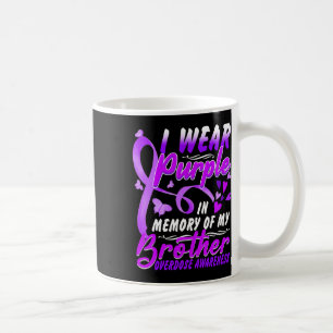 Caneca De Café Eu Visto Roxo Em Memória De Minha Sobredosagem Irm