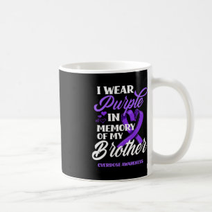 Caneca De Café Eu Visto Roxo Em Memória De Minha Sobredosagem Irm