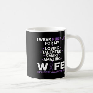 Caneca De Café Eu Visto Roxo Para A Minha Mulher Consciência Da E