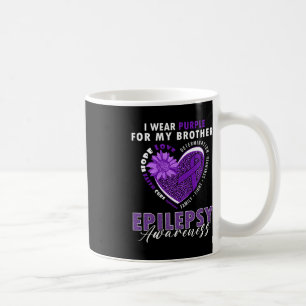 Caneca De Café Eu Visto Roxo Para Meu Irmão Epilepsia Sensibiliza