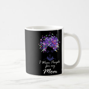Caneca De Café Eu Visto Roxo Para O Apoio À Minha Família Mãe Hei
