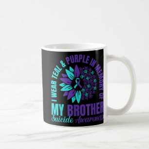 Caneca De Café Eu Visto Roxo Teal Em Memória Do Meu Irmão Suicídi