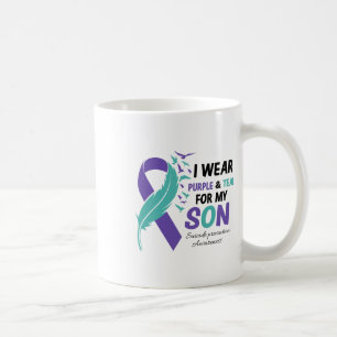 Caneca De Café Eu Visto Roxo Teto Para O Meu Filho Prevenção Suic