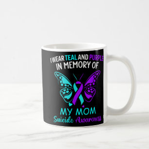 Caneca De Café Eu Visto Teal & Puro Em Memória Da Minha Mãe S